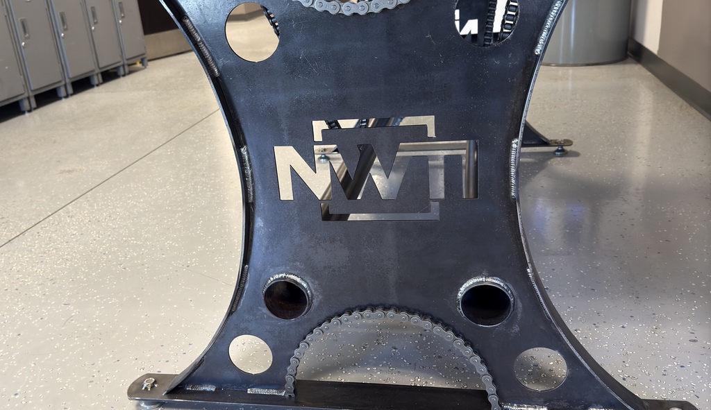 student welding project using different reclaimed materials