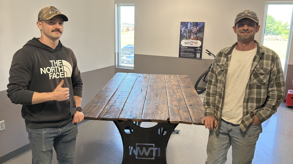 student welding project using different reclaimed materials