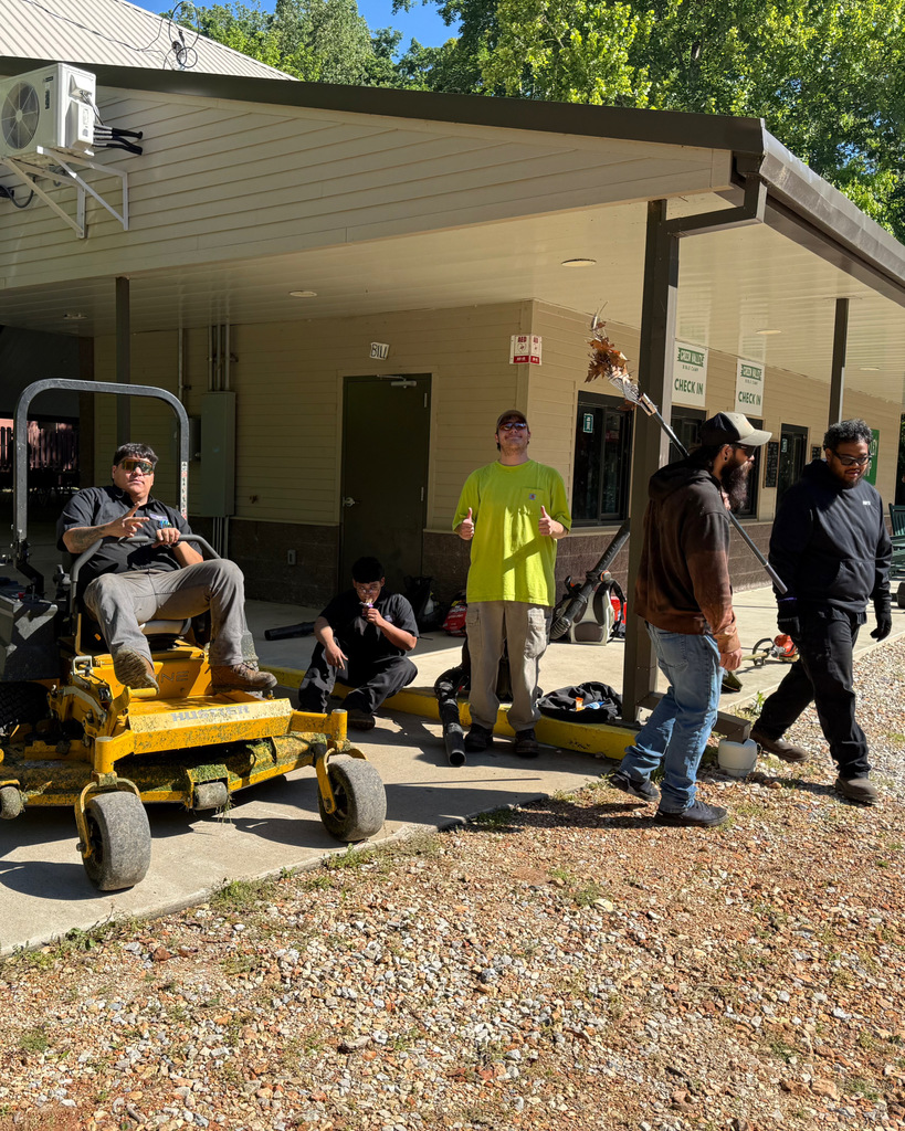 Diesel Truck Tech Skills USA student participants do a community clean up project