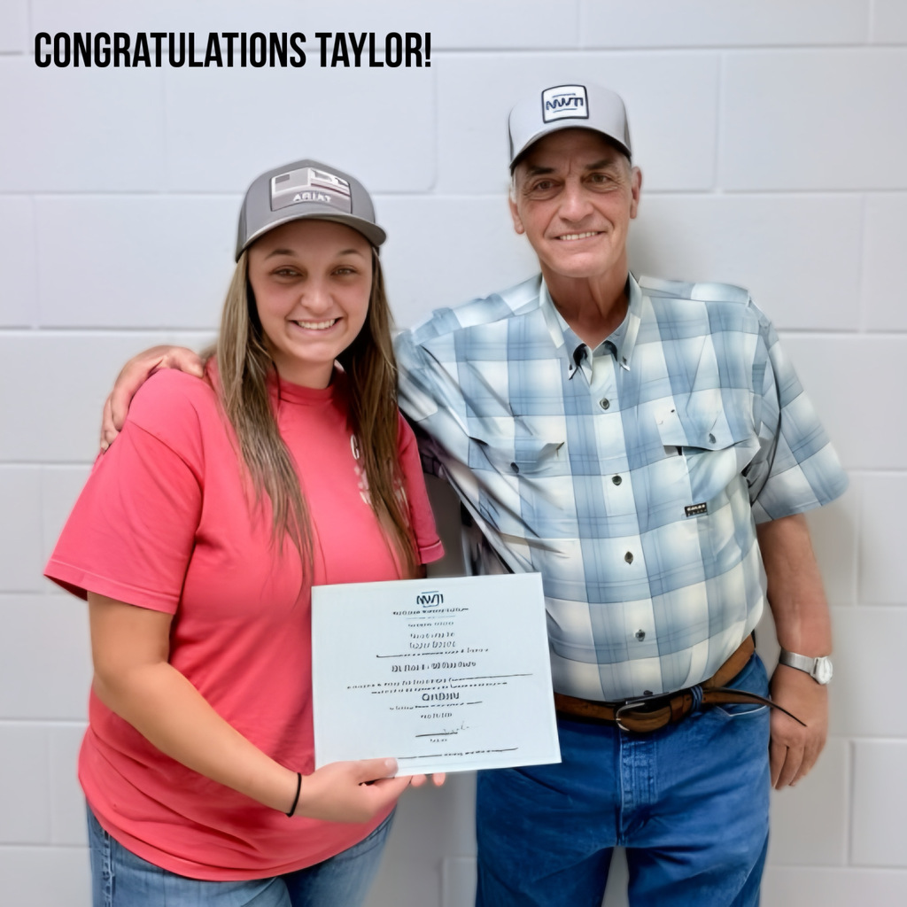 Congratulations to Taylor Beierle for earning her CDL license
