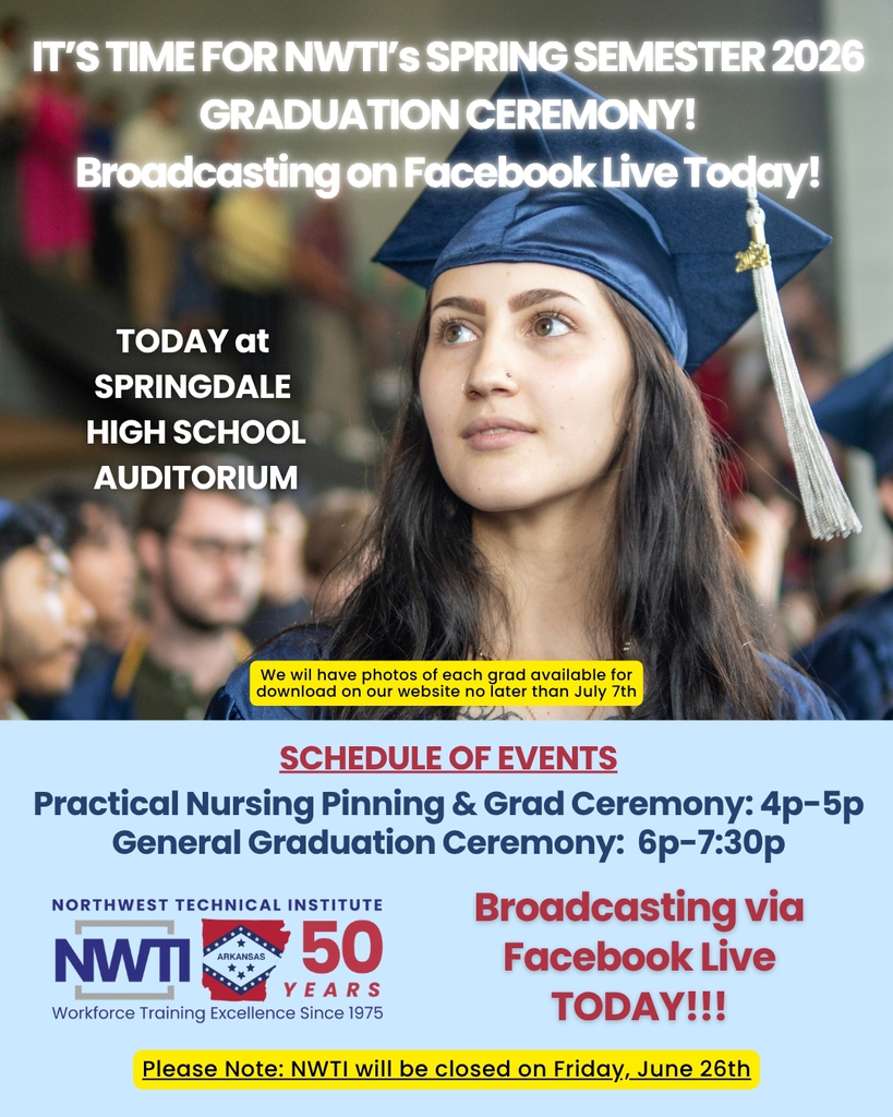 Today's NWTI graduation schedule
