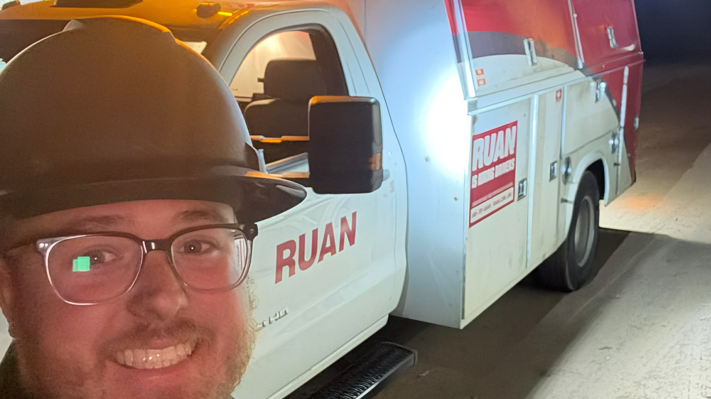 Former NWTI Diesel Tech student Jacob Grayson was Ruan's Top Tech of 2025
