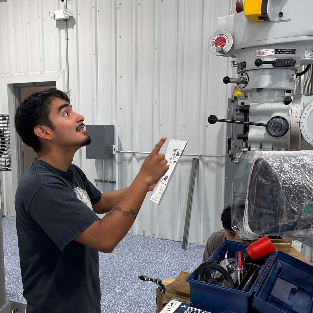 Industrial maintenance students at work