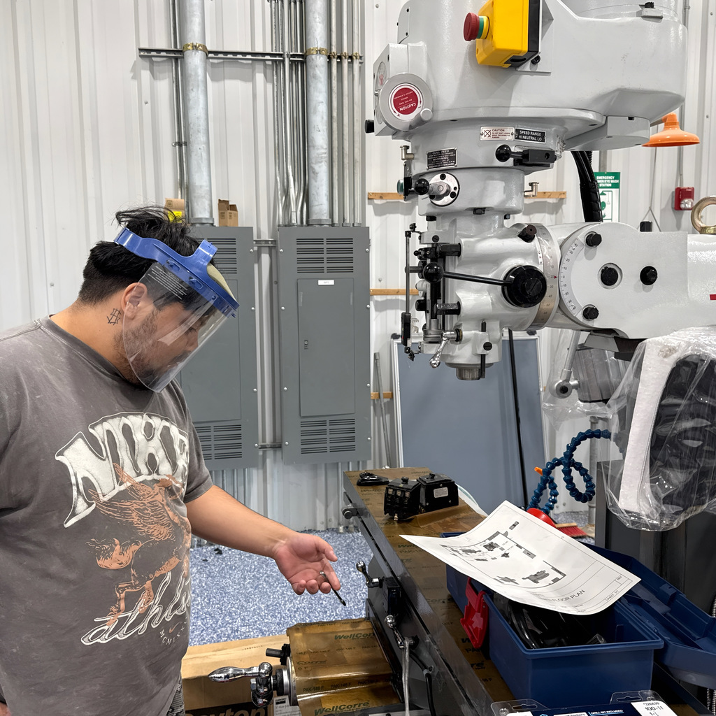 Industrial maintenance students at work