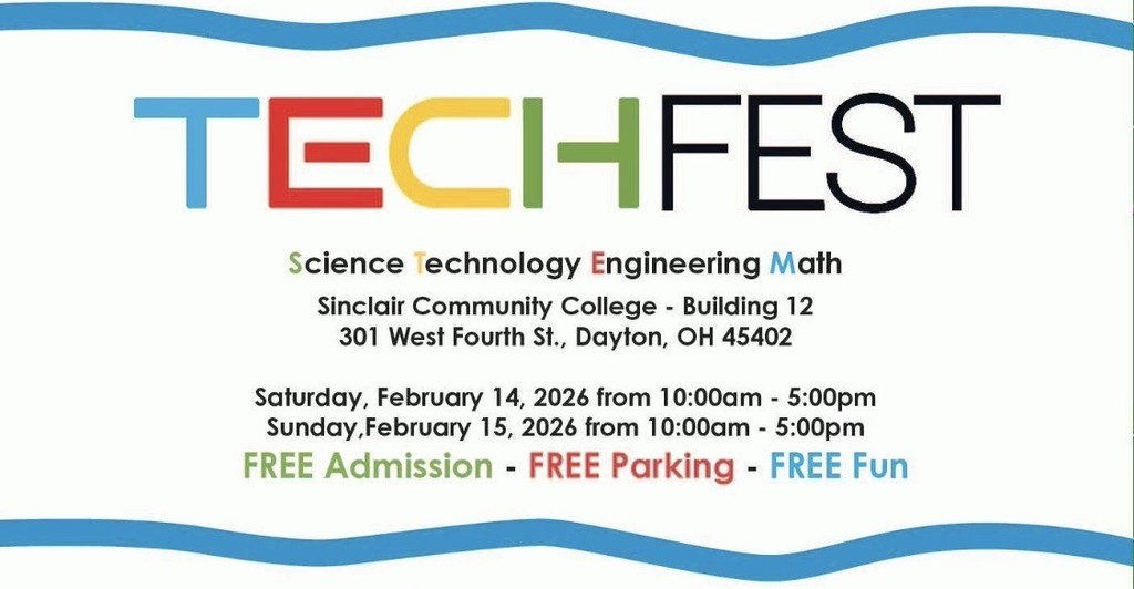graphic image with tech fest information