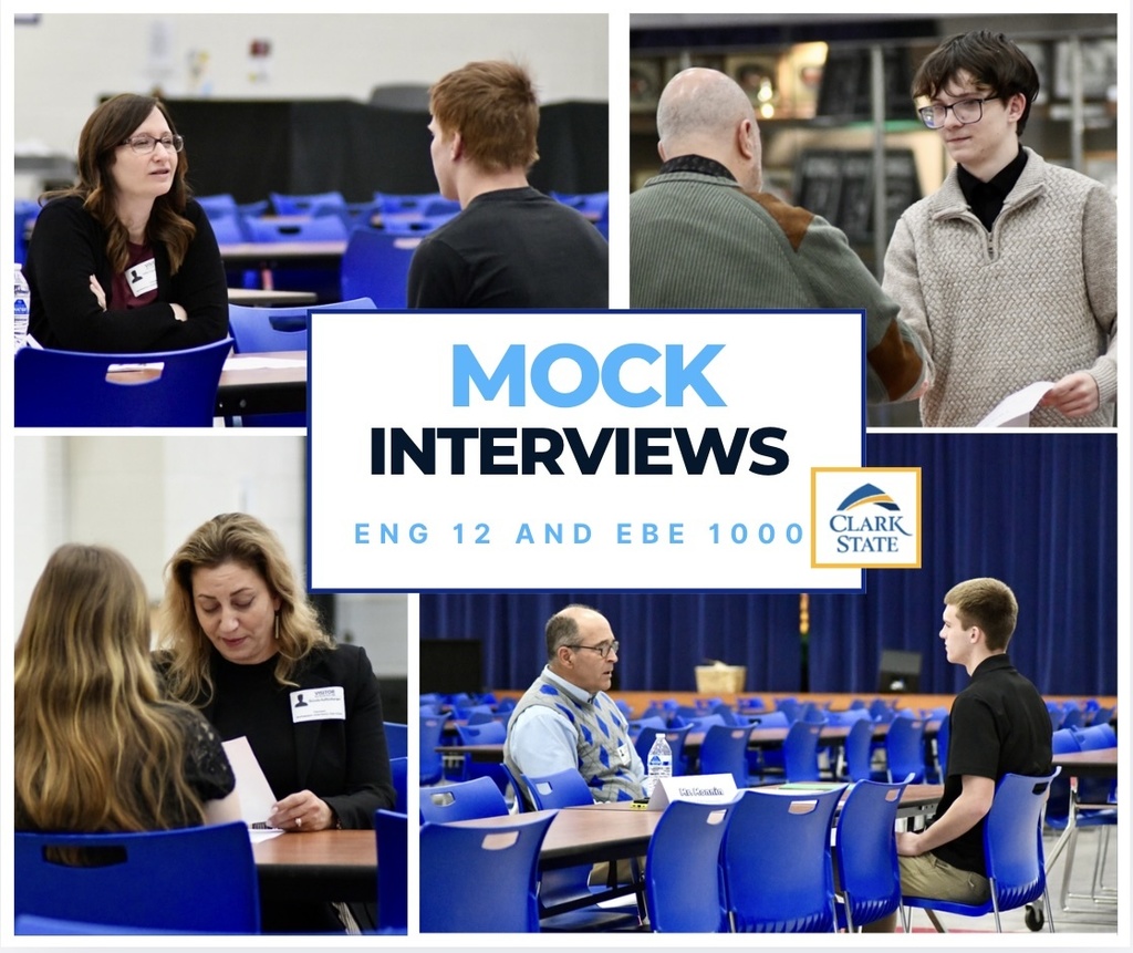 graphic image of students during mock interviews