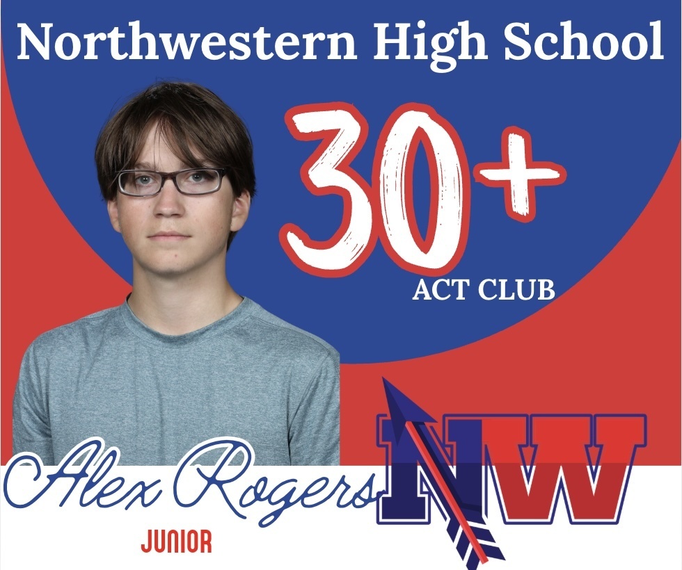 graphic image of student earning high school on ACT test