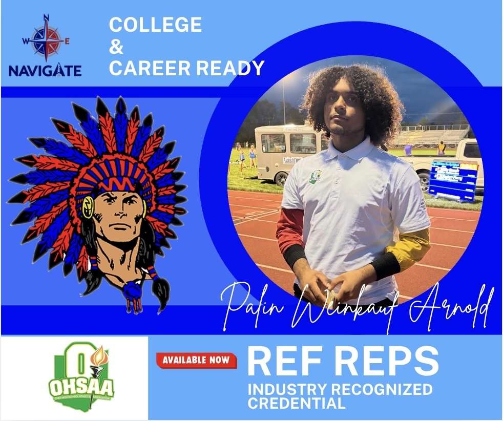 graphic image of student who earned referee credentials