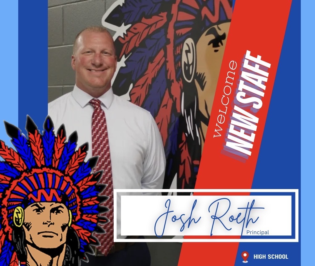 graphic image of new high school principal roeth