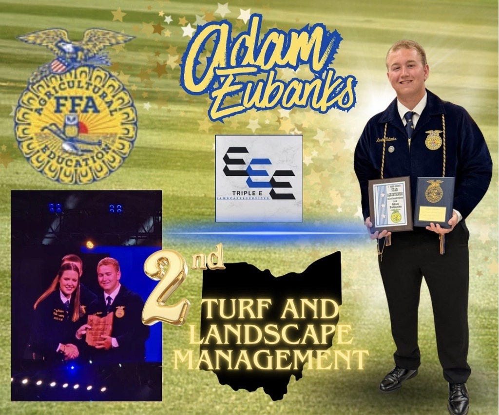 graphic image of FFA student earning award at state convention