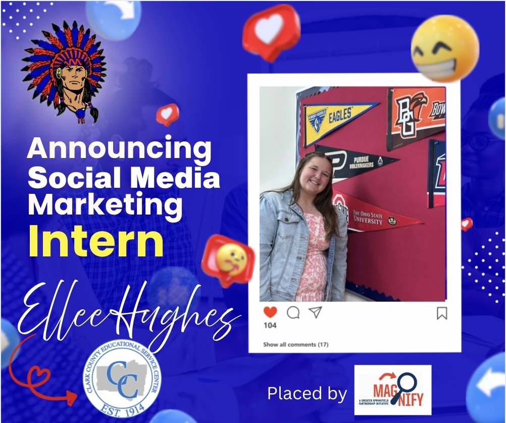 graphic image of social media marketing intern at ESC