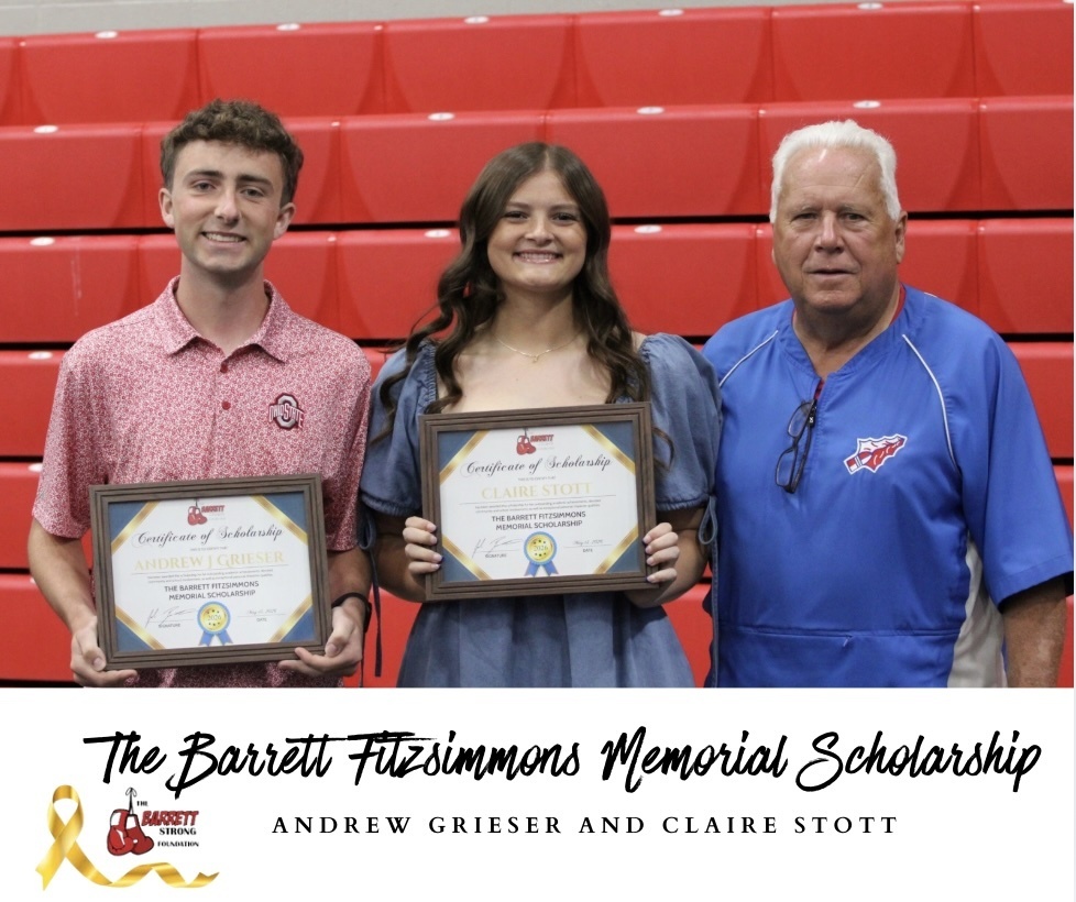 graphic image of barrett fitzsimmons memorial scholarship winners