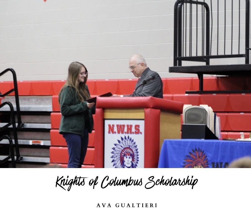 graphic image of knights of columbus scholarship recipient