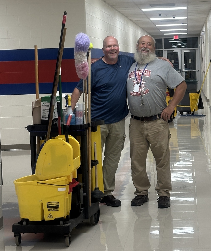 graphic image of custodians keeping the buildings sparkly clean