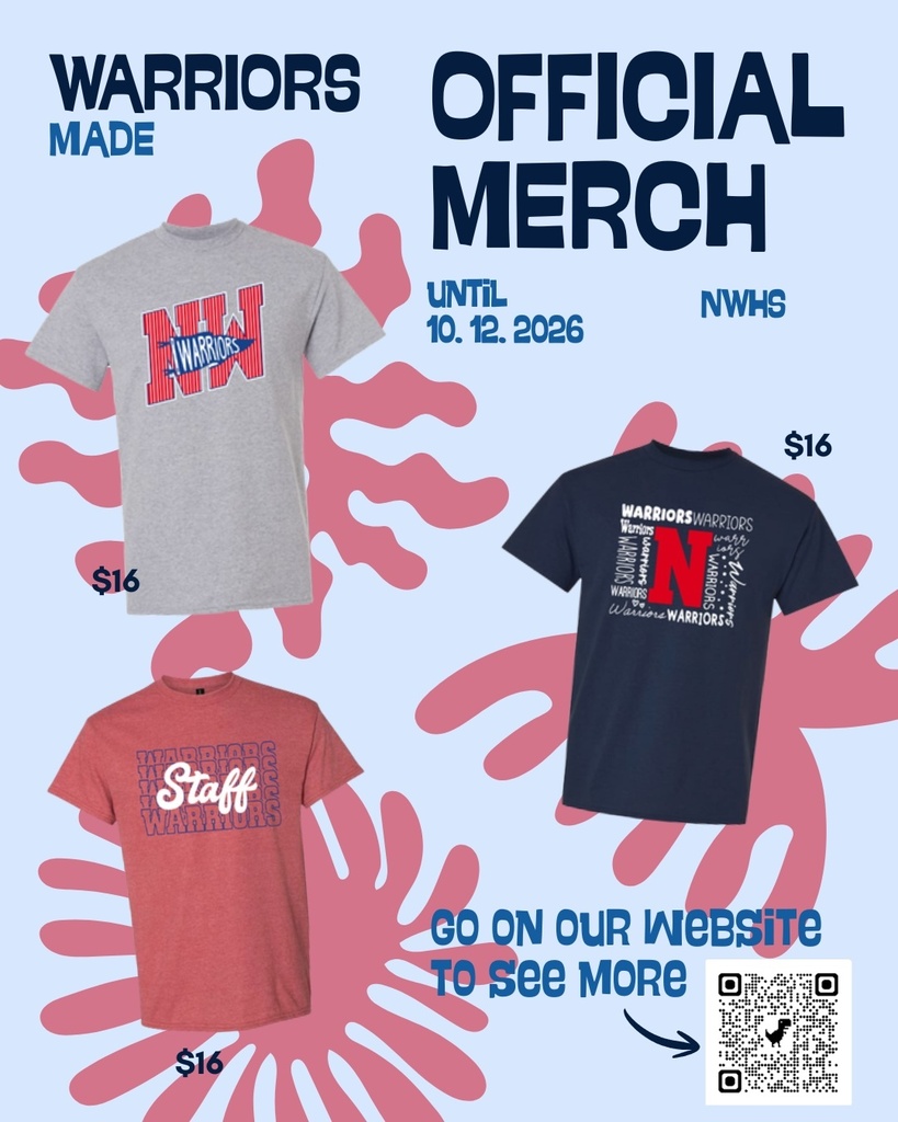 graphic image of warriors merch being sold for Entrepreneurship class