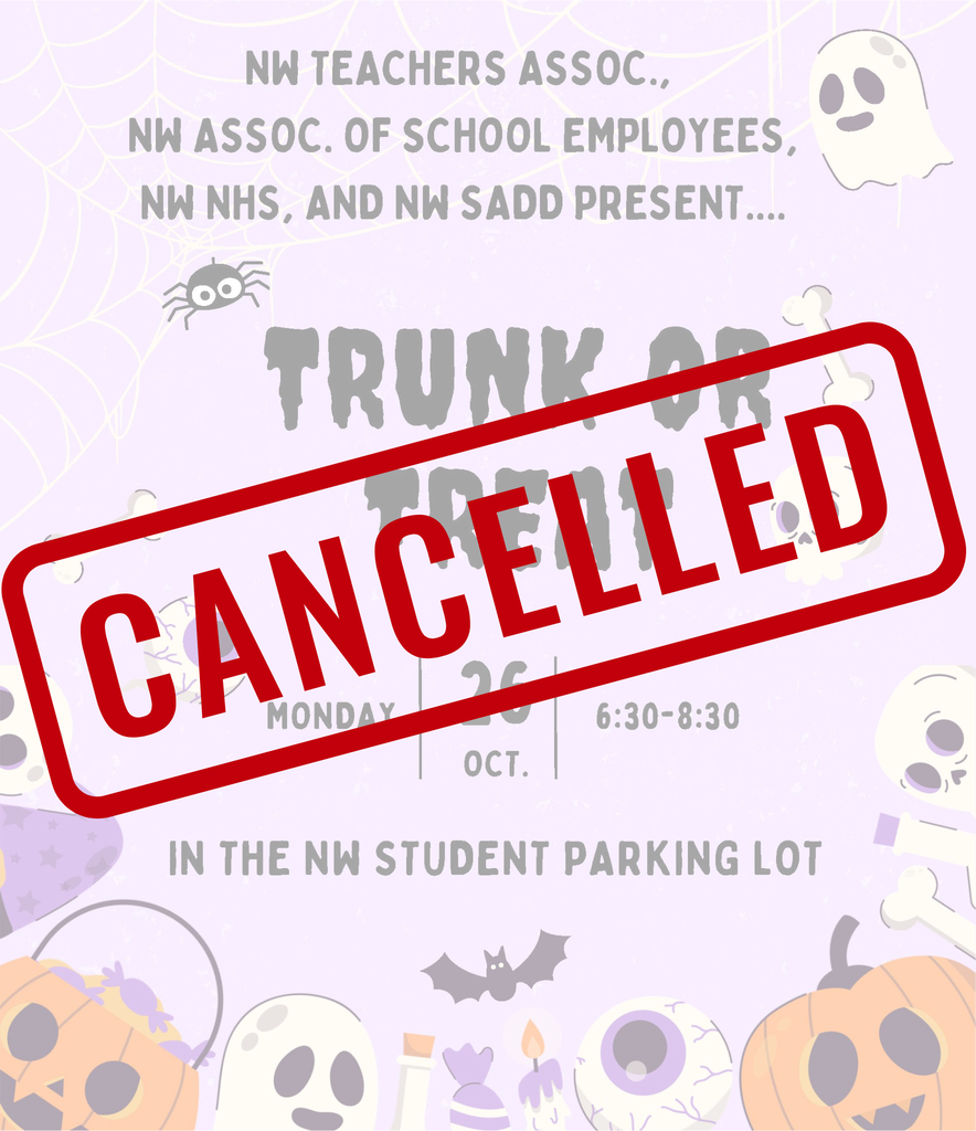 graphic image stating the trunk or treat event is being cancelled