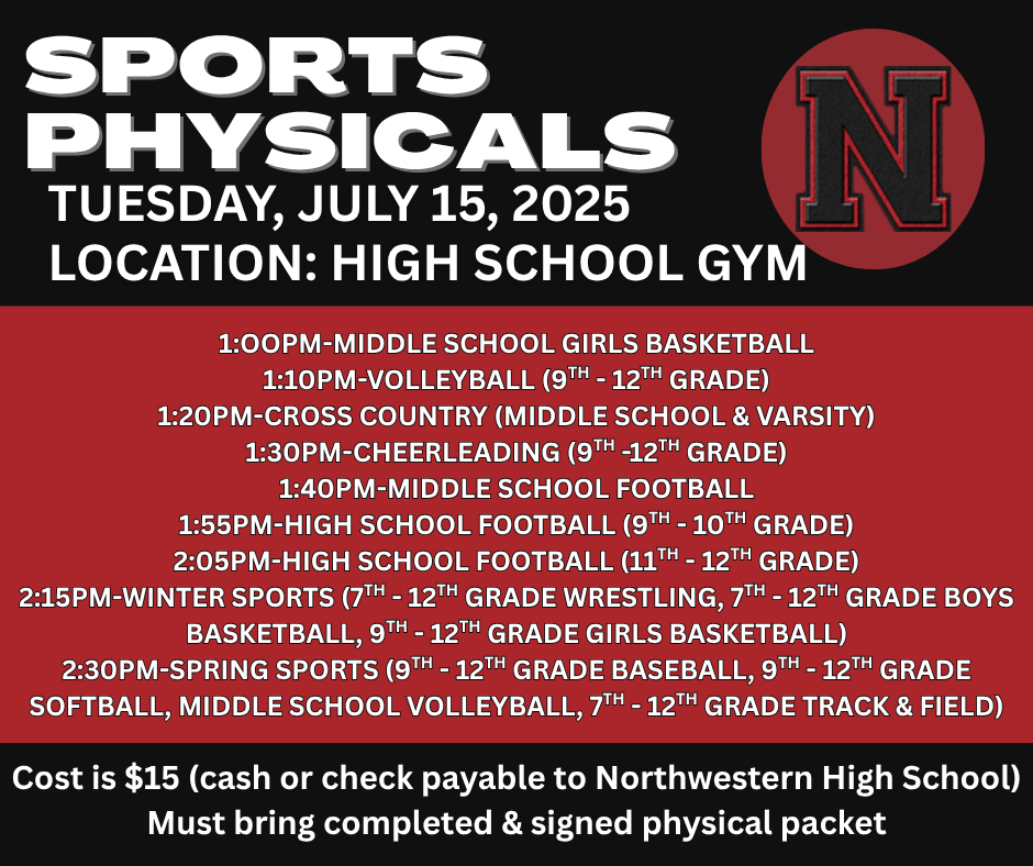SPORTS PHYSICALS 2025-26