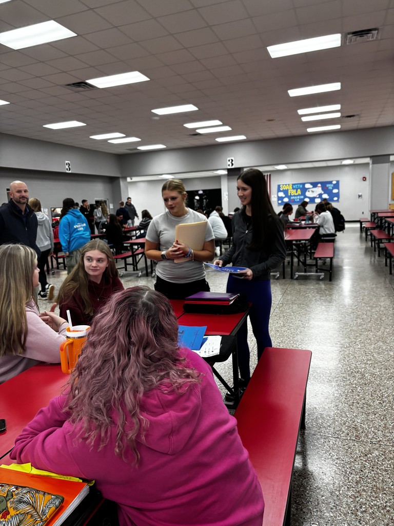 FBLA Recruiting Efforts during lunch