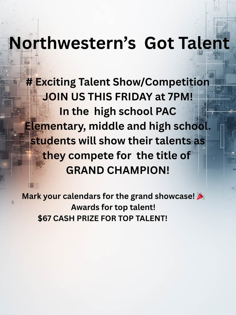 Northwestern's Got Talent Show December 5, 2025 at 7pm