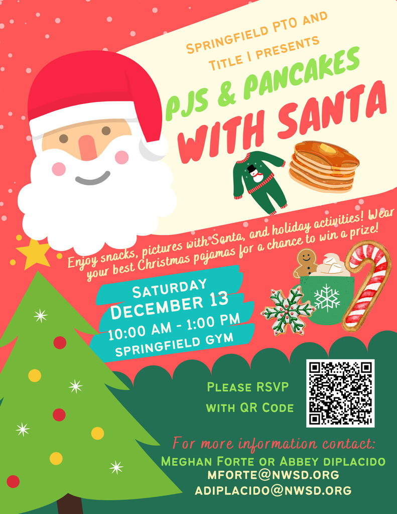 Breakfast with Santa this Saturday from 10am - 1pm at Springfield Elementary.