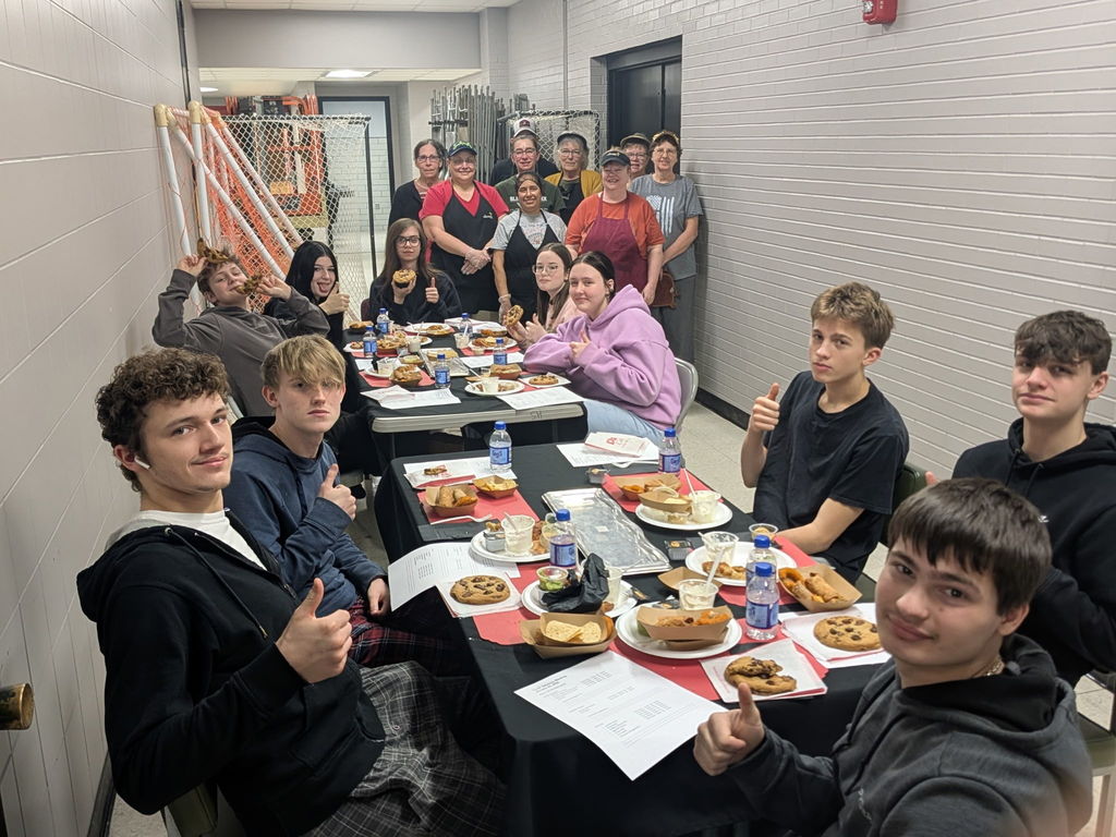 High school students taste testing