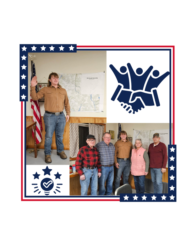 Dylan McNeish Sworn in as Junior Supervisor in Elk Creek Township