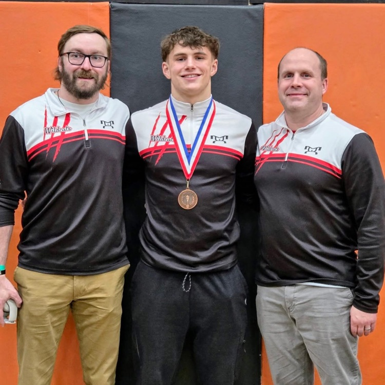 Joe Holdsworth with Coach Cherry and Coach Baumgardner 