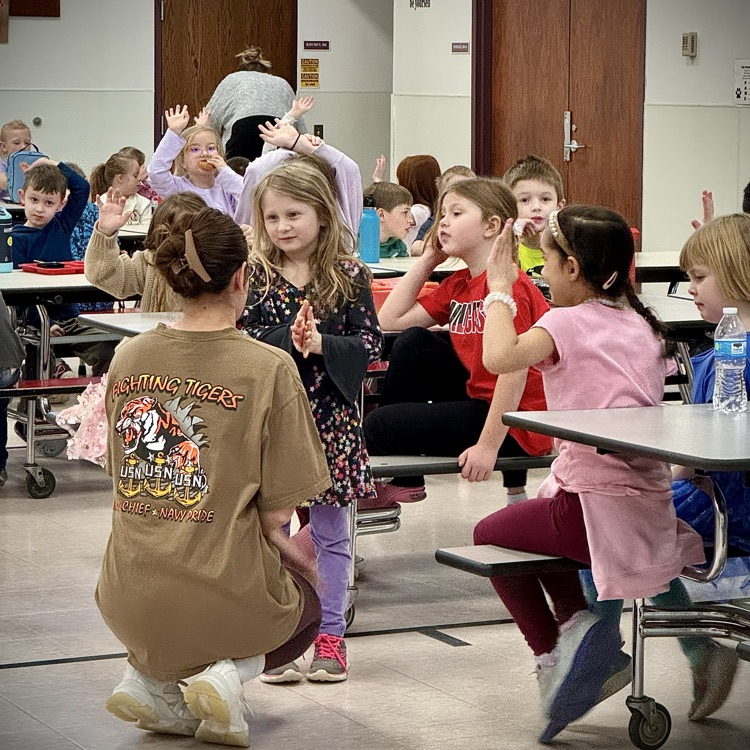 Erika Smith with students