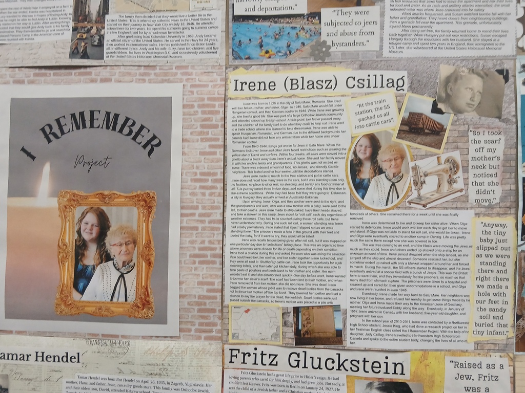 "I Remember" project display