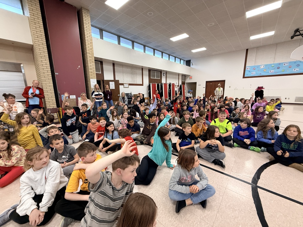 Students learning about One School, One Book