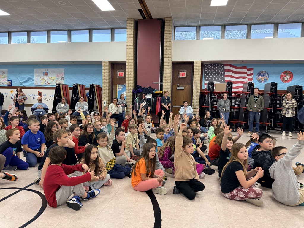 Students learning about One School, One Book