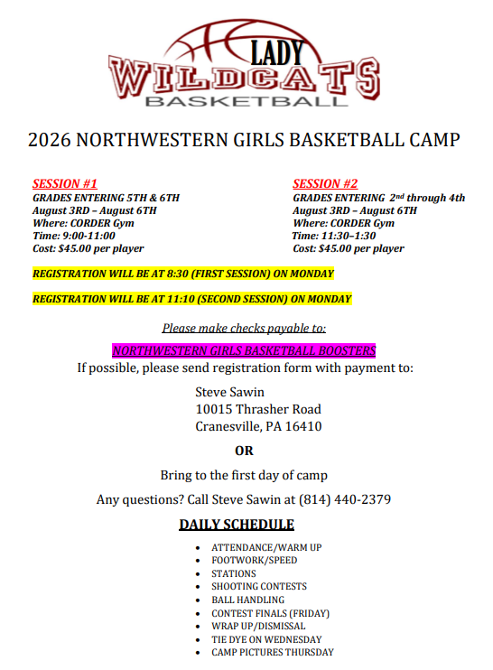 Girls Basketball Camp Information Page