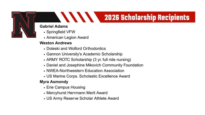 Adams Andrews Asmondy Scholarships Received