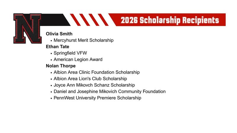 Smith Tate Thorpe Scholarships Received
