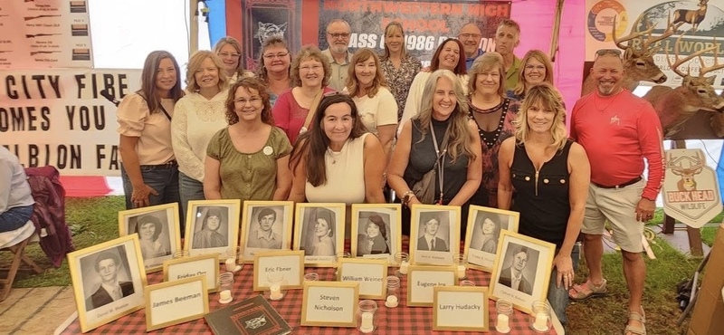 Class of 1986 at Memorial Table