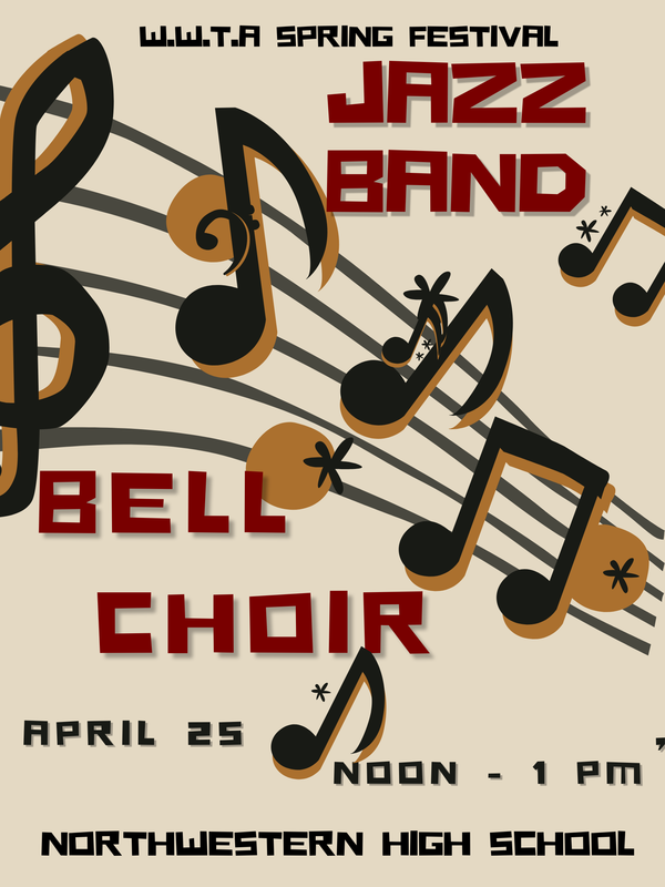 Jazz Band and Bell Choir April 25 noon-1pm