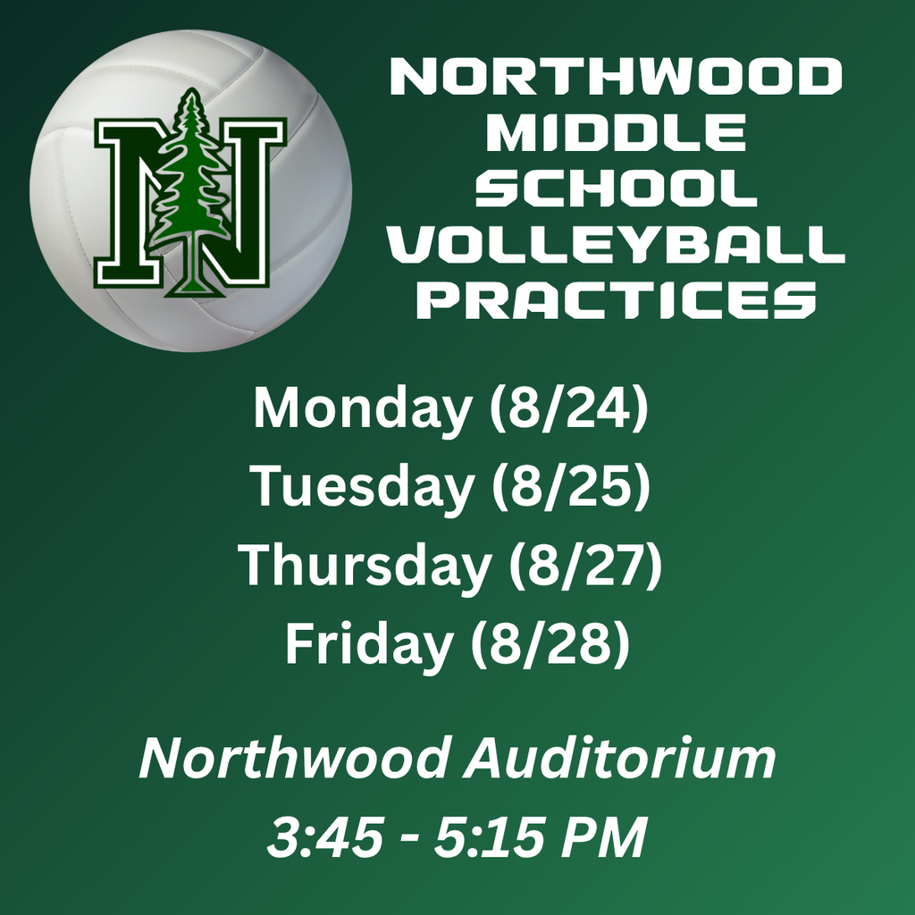 Northwood MS Volleyball Practices 2026