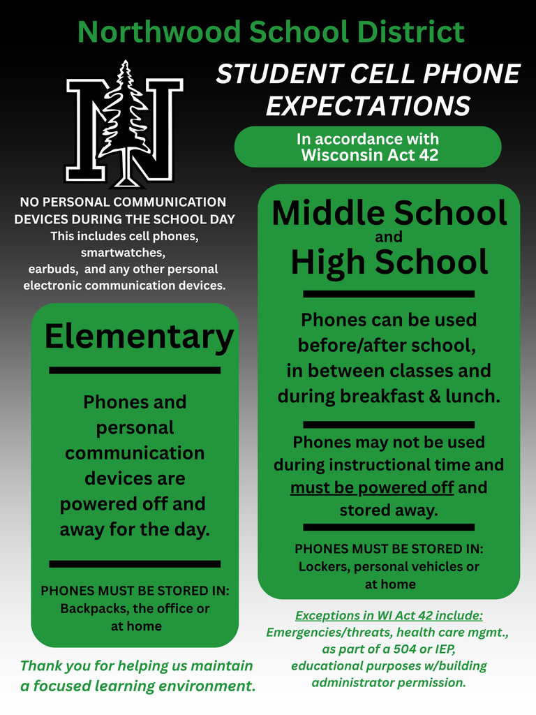 Northwood Cell Phone Policy