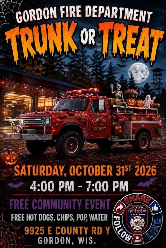 Gordon Fire Department Halloween 2026