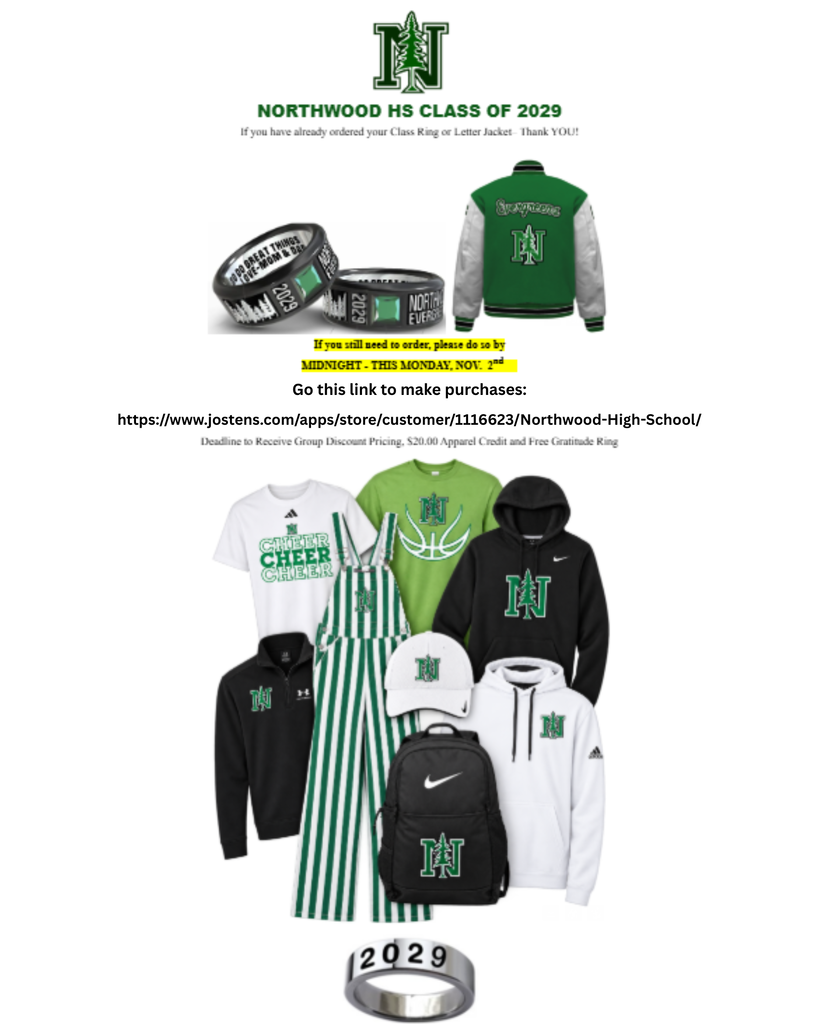 Class of 2029 Jostens Information