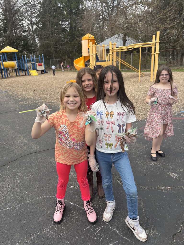 kids picking up trash