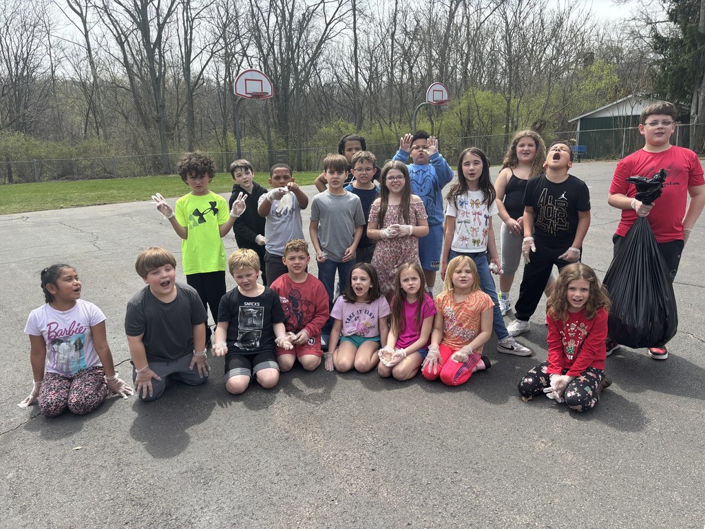 kids picking up trash