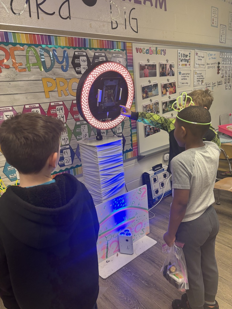 Students shopping in classroom