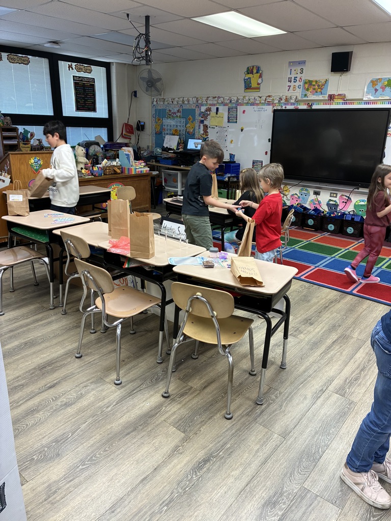 Students shopping in classroom