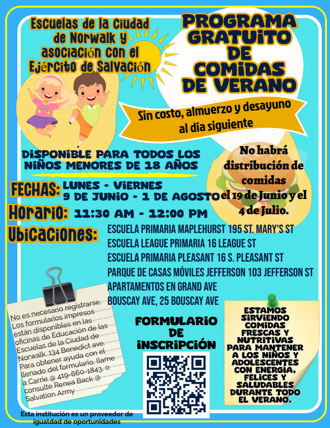 Free Summer Meal Program in Spanish