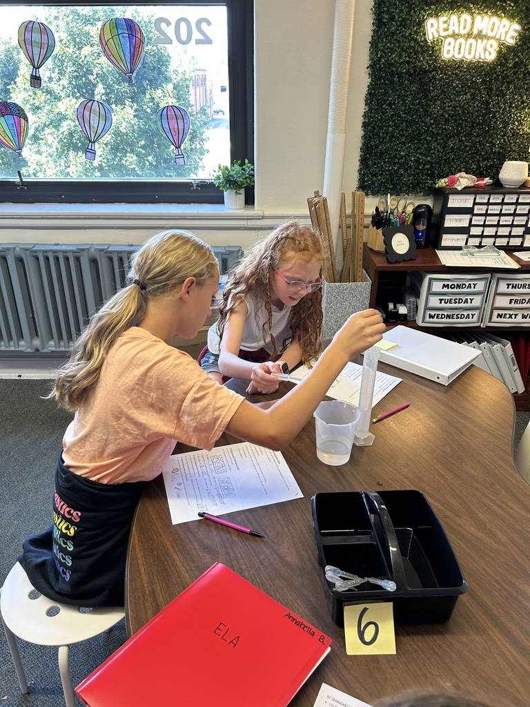 Fifth Grade White jumped into science safety this week while practicing how to correctly use different science tools. We are getting ready for exciting labs this school year!🔬