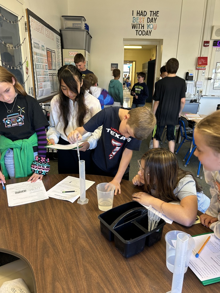 Fifth Grade White jumped into science safety this week while practicing how to correctly use different science tools. We are getting ready for exciting labs this school year!🔬