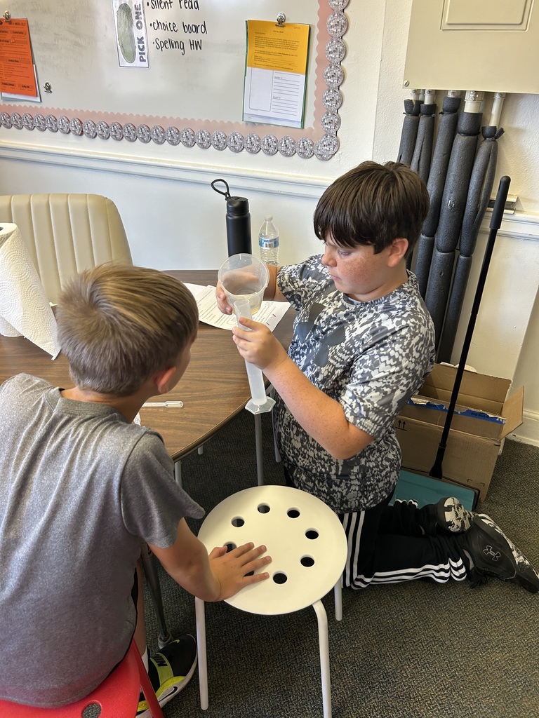 Fifth Grade White jumped into science safety this week while practicing how to correctly use different science tools. We are getting ready for exciting labs this school year!🔬