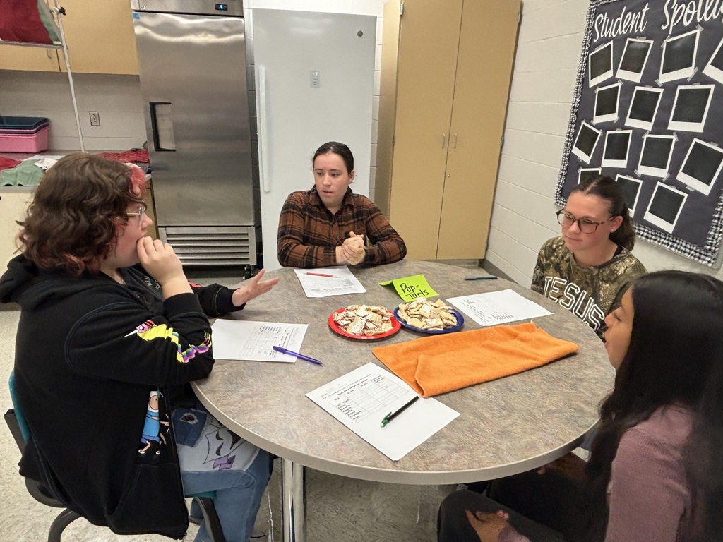 Students in Mrs. Schlotterers Foods classes learned about the various different reasons people eat the foods they eat. One factor is cost of food. Students did a blind taste test and guessed which snack was the generic brand and which was name brand. Many students reported that some generic brands were better than name brand!