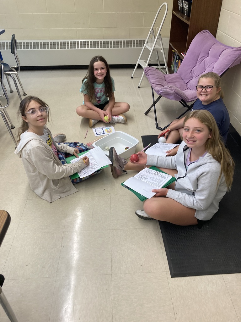 The 5th Grade Blue Scientists practiced their inquiry skills in science class. They explored like real scientists by observing objects closely, classifying them into groups, ordering them by different properties, and comparing the objects to notice similarities and differences.